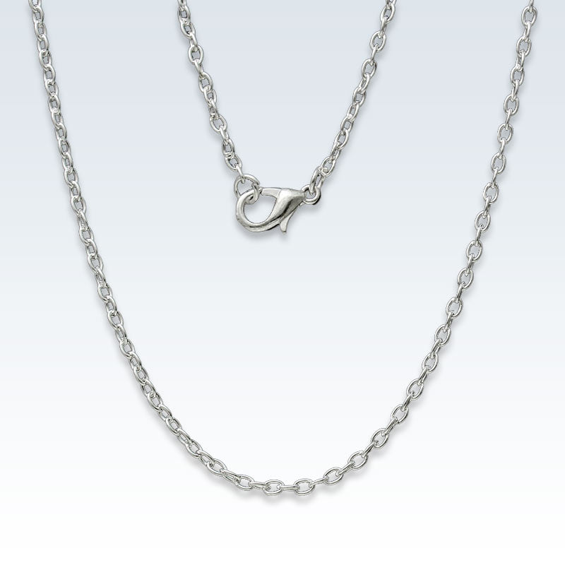 Silver-plated Thin Chain Necklace