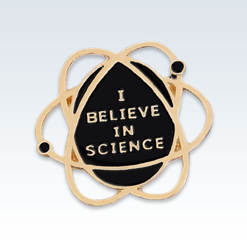 Believe Science Gold Atom Lapel Pin