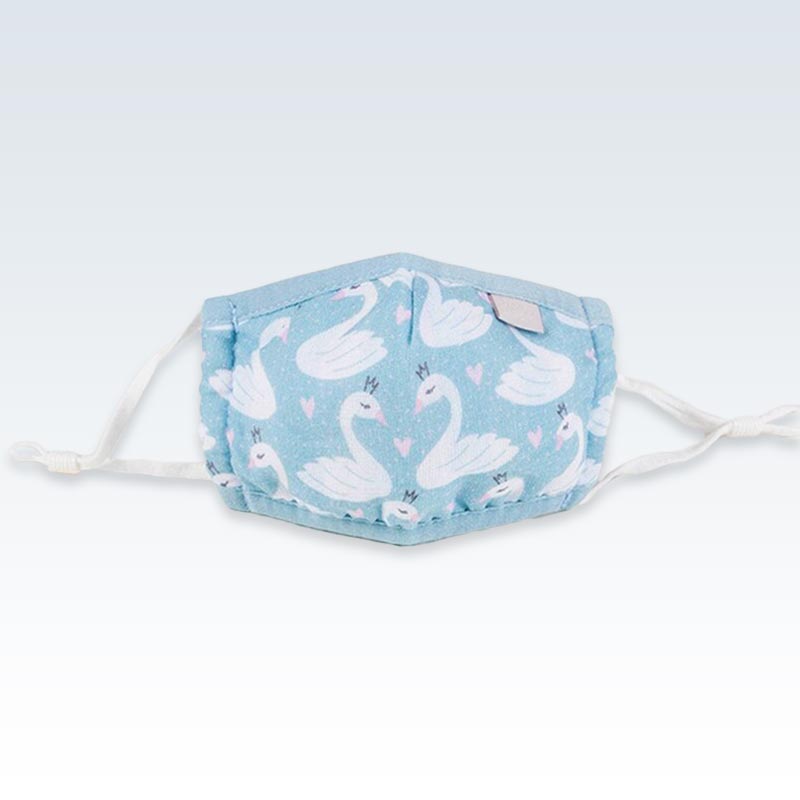 Cotton Blue Swan Baby Mask