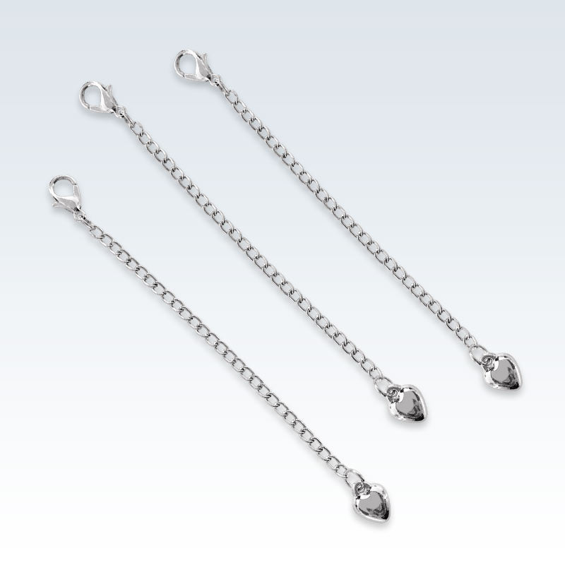Heart Silver 3 Inch Necklace Chain Extension
