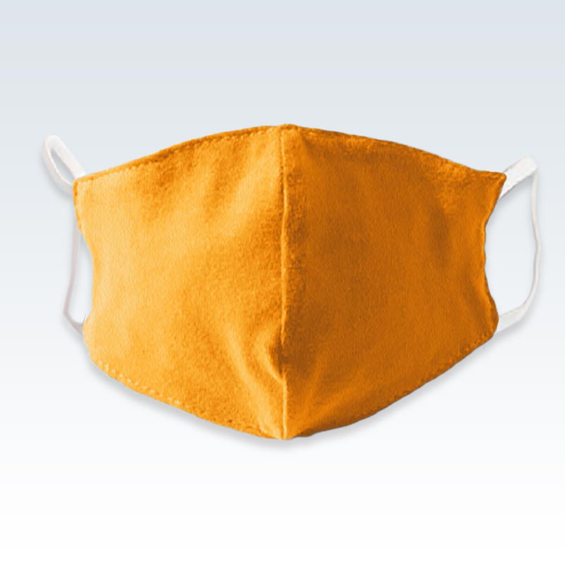Cotton Solid Orange Child Mask