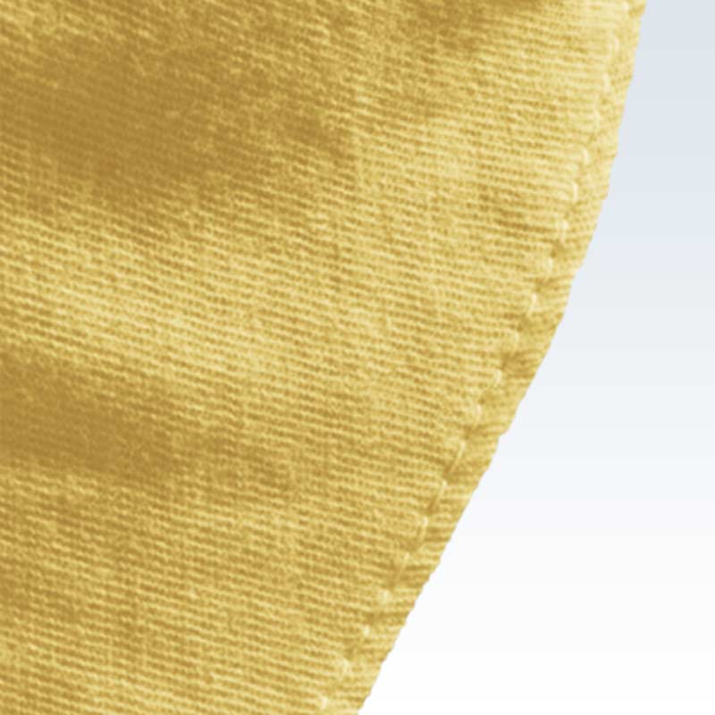 Cotton Solid Yellow Child Mask Detail