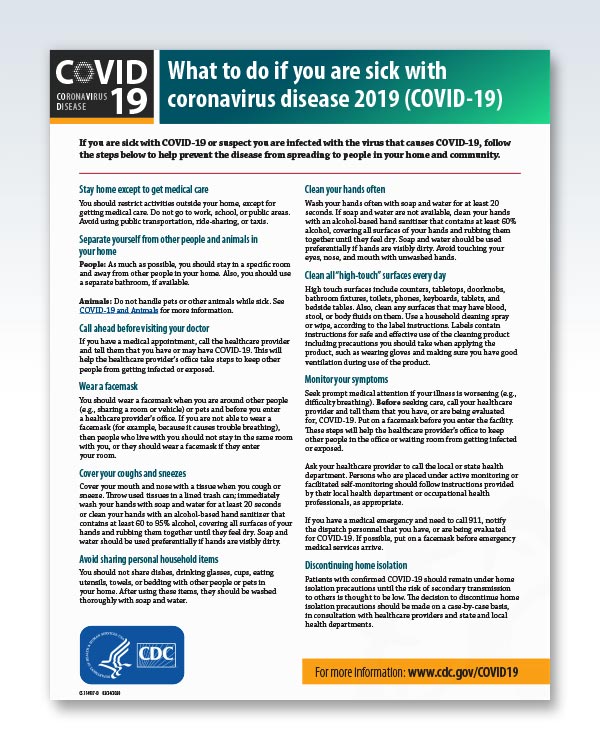 Sick With COVID-19 Factsheet