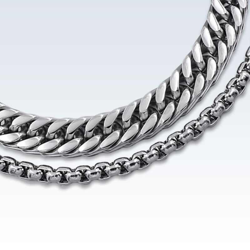 Stainless Steel Double Chain Detail