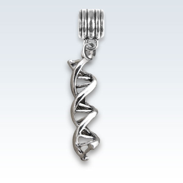 DNA Helix Antique Metal Charm
