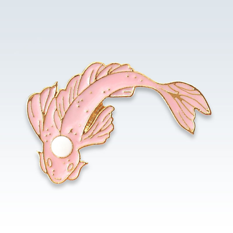Pink Fish Carp Lapel Pin