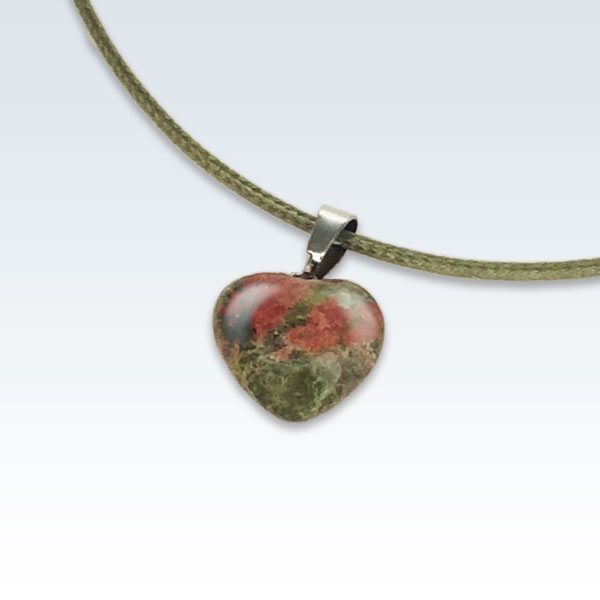 Green Stone Heart Necklace