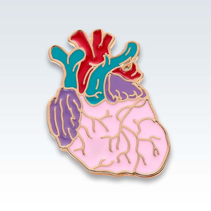 Colorful Enamel Heart Lapel Pin