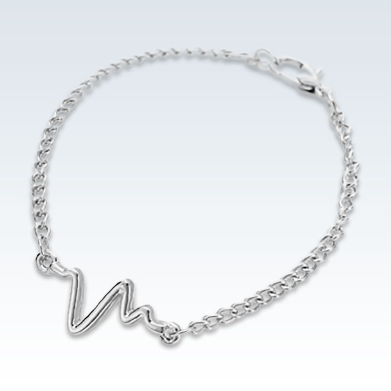 Heartbeat ECG Steel Bracelet