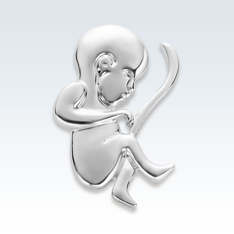Obstetrics Infant Silver Lapel Pin