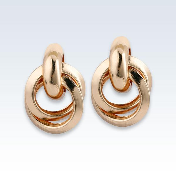 Interlocking Gold Circles Earrings