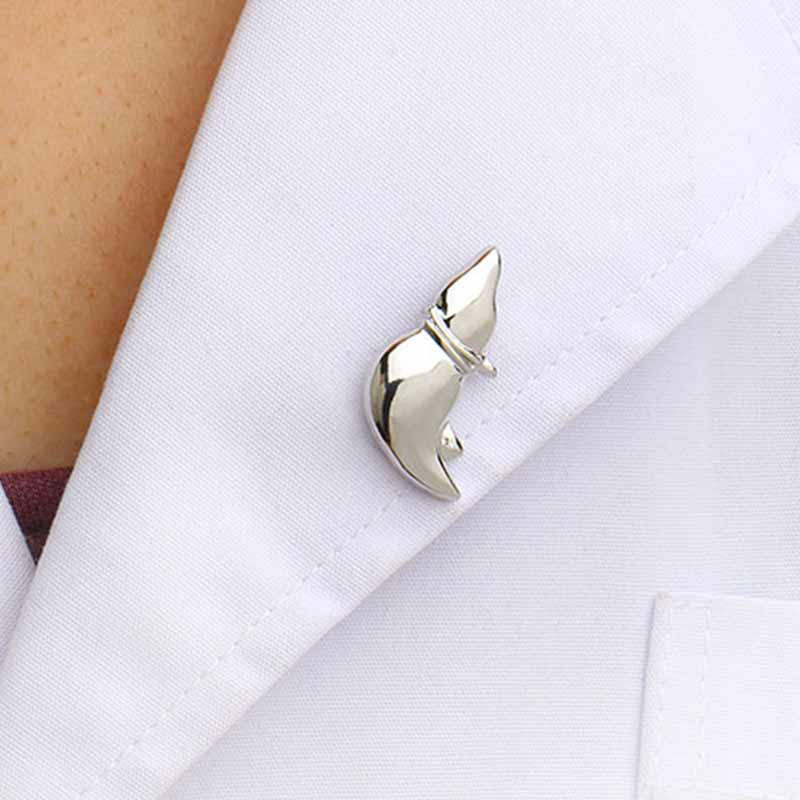Wearing Silver Liver Lapel Pin