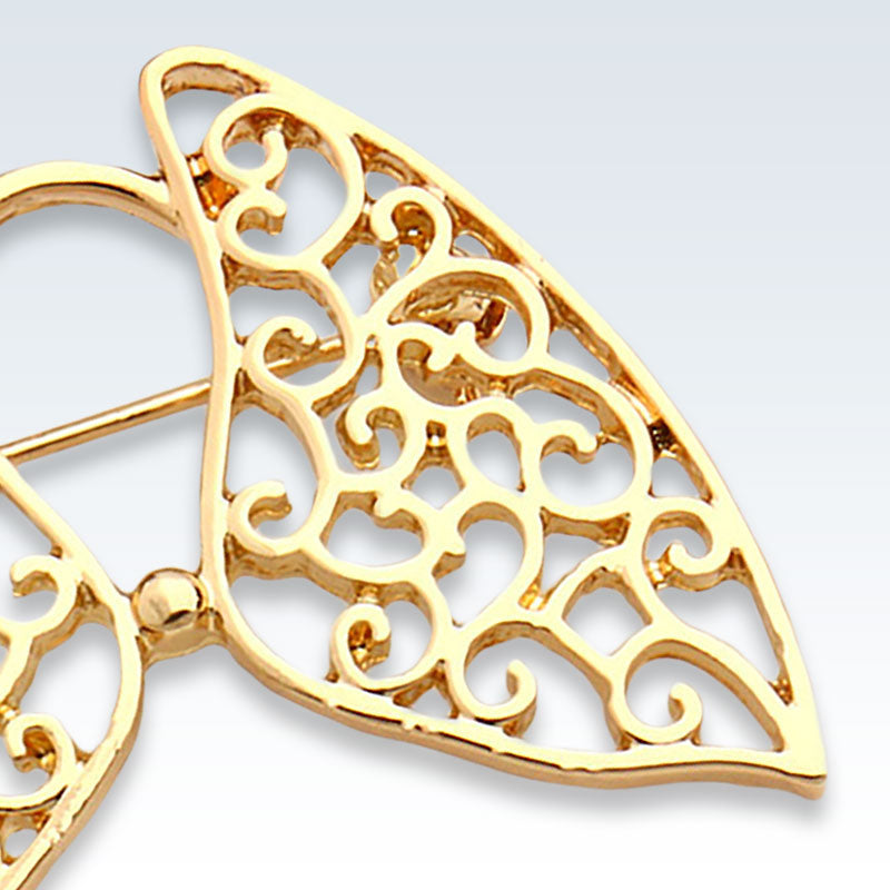 Hollow Lungs Gold Lapel Pin Detail