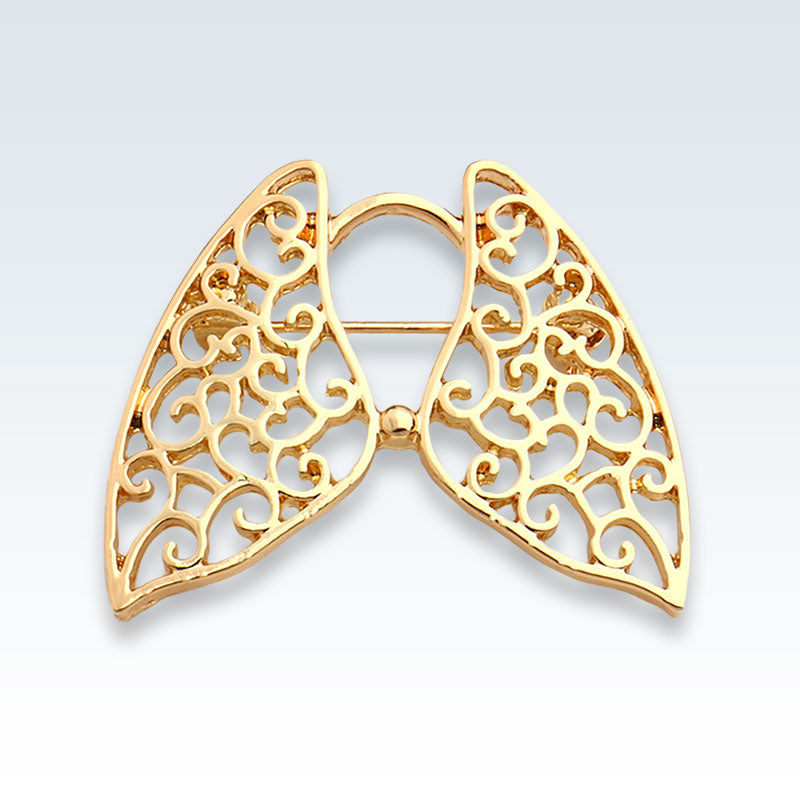 Hollow Lungs Gold Lapel Pin