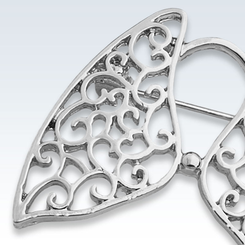 Hollow Lungs Silver Lapel Pin Detail