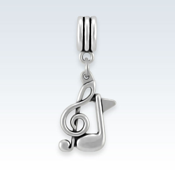 Music Notes Metal Charm
