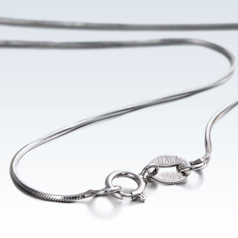 Thin Octagon 925 Silver Necklace