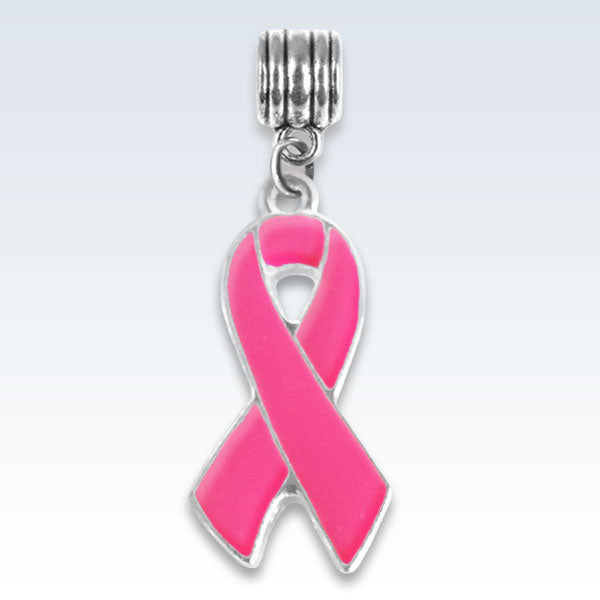 Awareness Ribbon Hot Pink Metal Charm