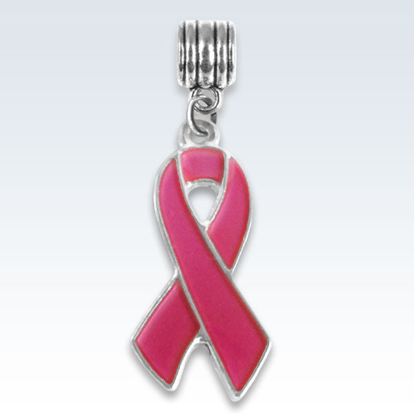 Awareness Ribbon Dark Pink Metal Charm