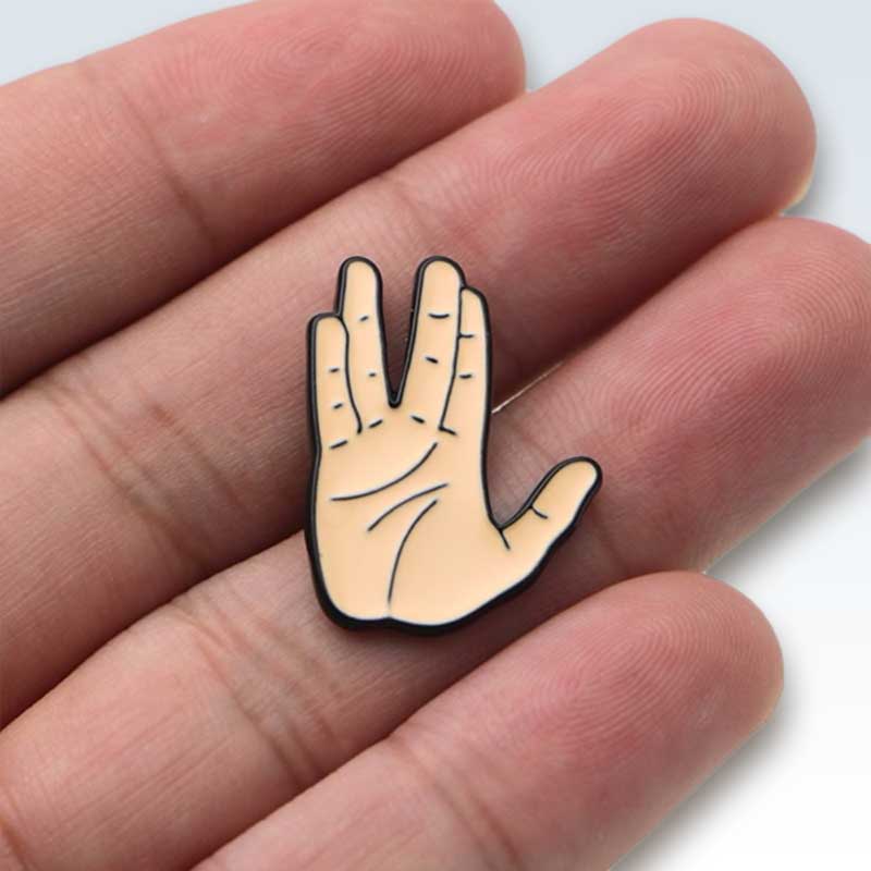 Holding Prosper Hand Enamel Lapel Pin