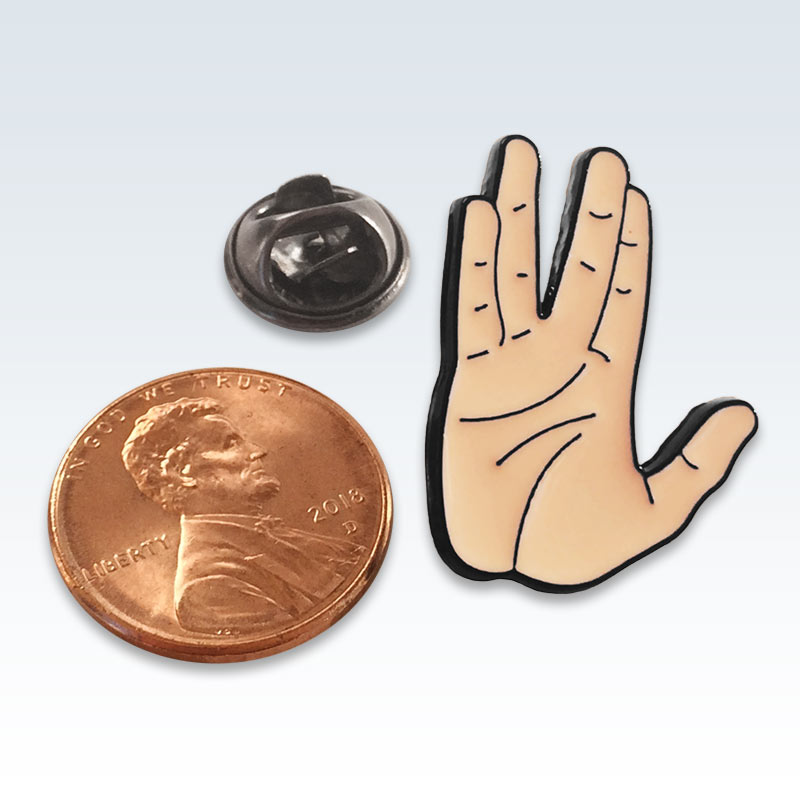 Prosper Hand Enamel Lapel Pin Size