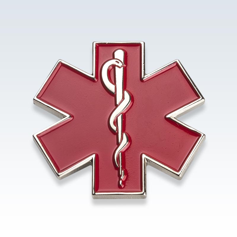 Red Star of Life Lapel Pin