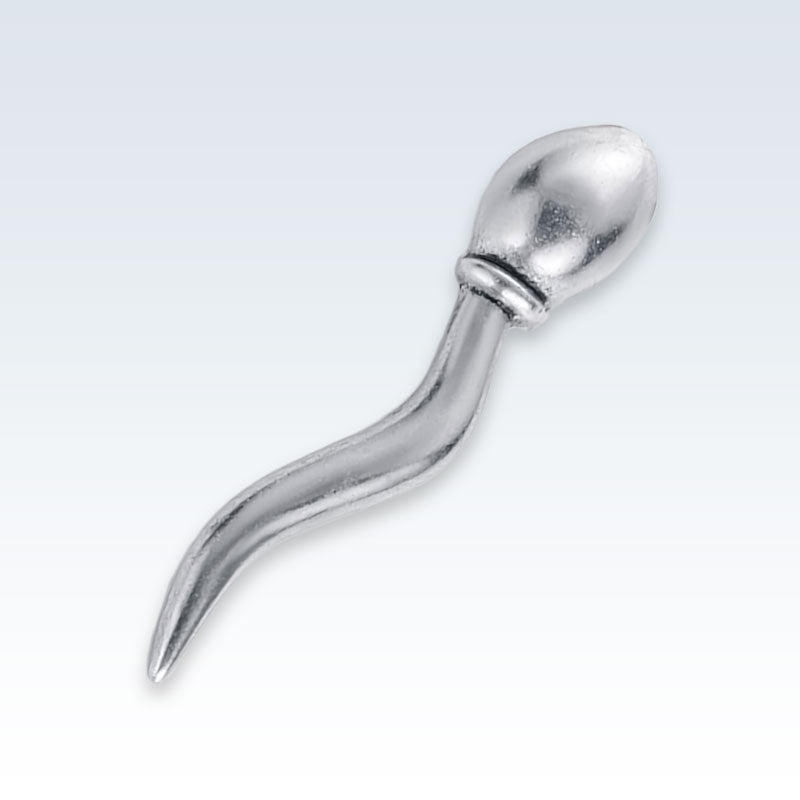 Silver Spermatozoa Lapel Pin