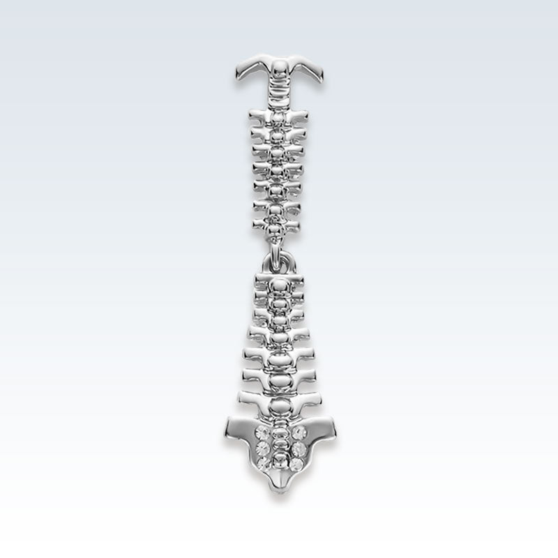 Silver Spine Lapel Pin