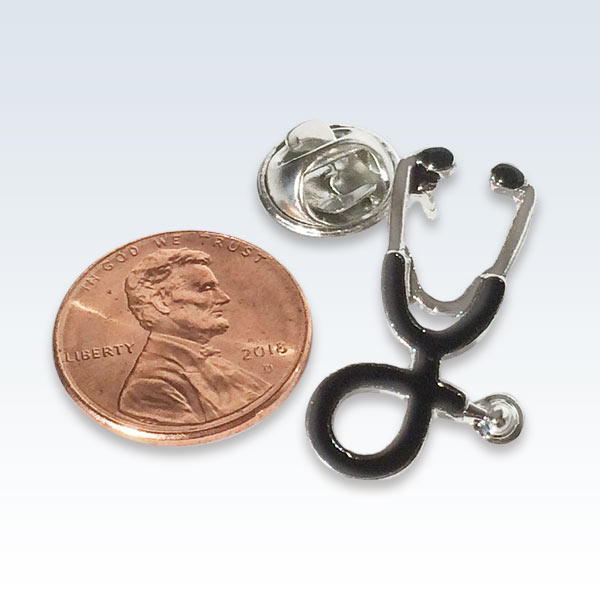 Stethoscope Lapel Pin Size