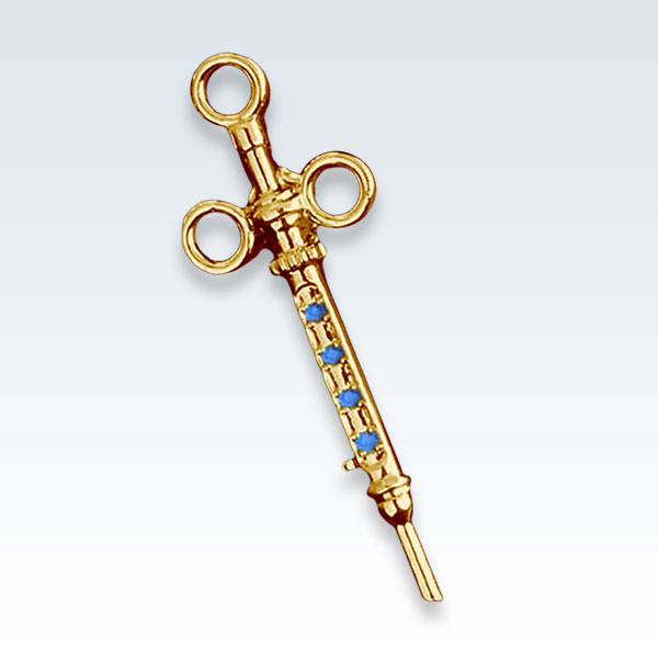 Syringe Gold Lapel Pin