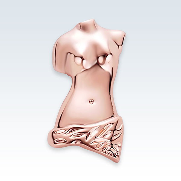 Venus de Milo Statue Rose Gold Lapel Pin