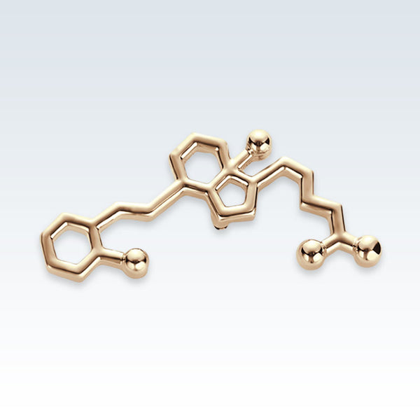 Vitamin D Molecule Gold Lapel Pin